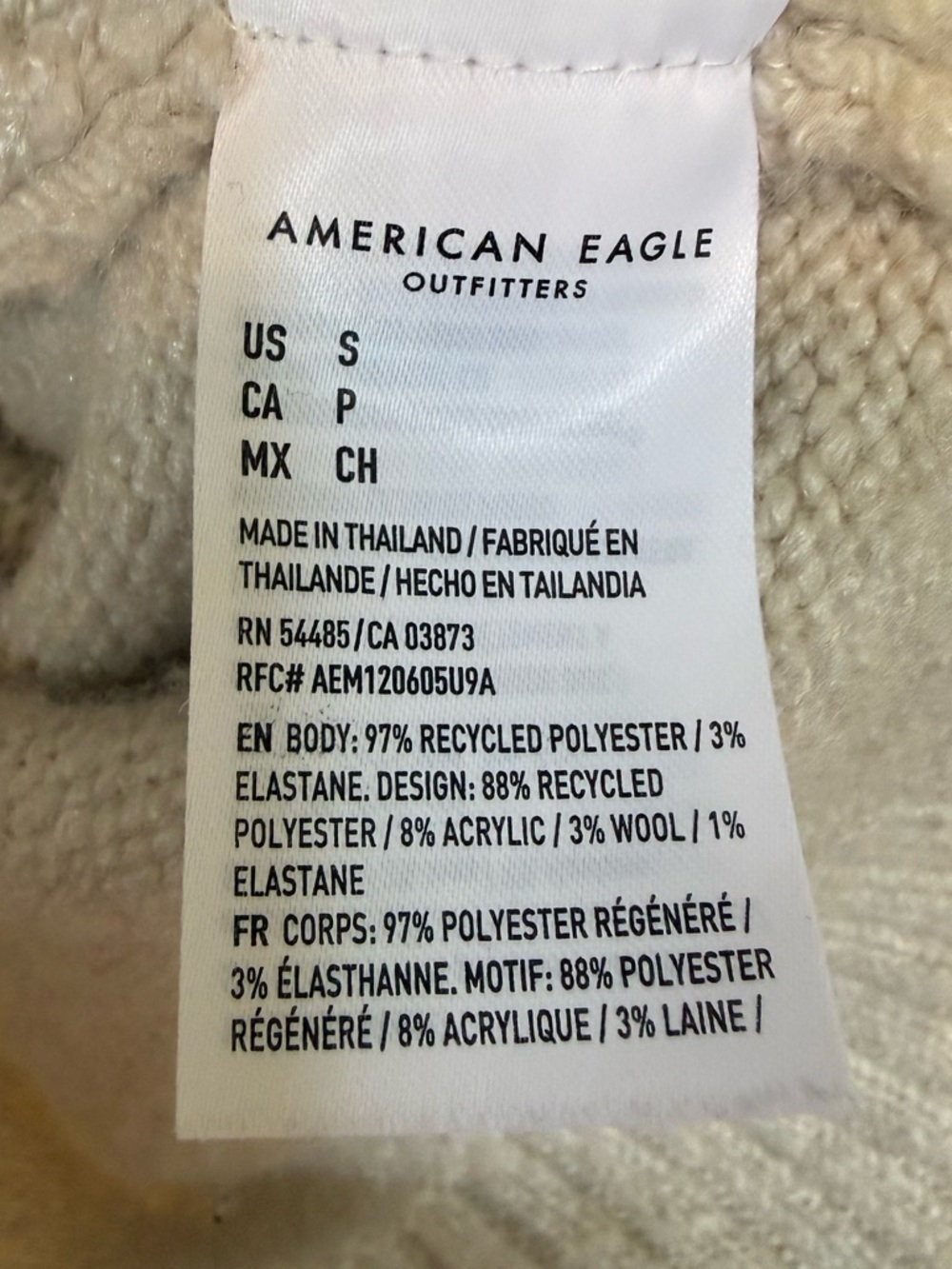 American Eagle Outfitters Cream Knit Cat Sweater Size Small - Picture 6 of 7